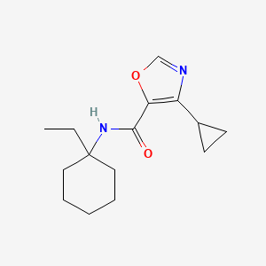 4-cyclopropyl-N-(1-ethylcyclohexyl)-1,3-oxazole-5-carboxamide