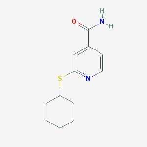 2-(Cyclohexylsulfanyl)pyridine-4-carboxamide