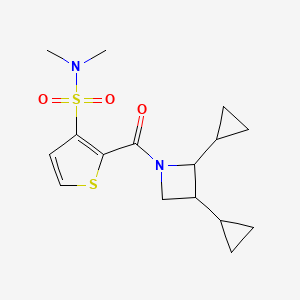 2-(2,3-dicyclopropylazetidine-1-carbonyl)-N,N-dimethylthiophene-3-sulfonamide