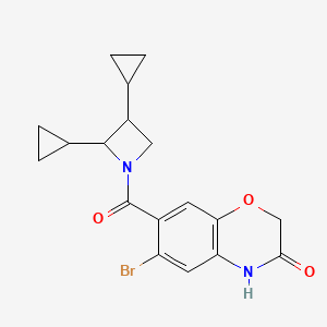 6-bromo-7-(2,3-dicyclopropylazetidine-1-carbonyl)-4H-1,4-benzoxazin-3-one