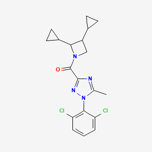 [1-(2,6-Dichlorophenyl)-5-methyl-1,2,4-triazol-3-yl]-(2,3-dicyclopropylazetidin-1-yl)methanone