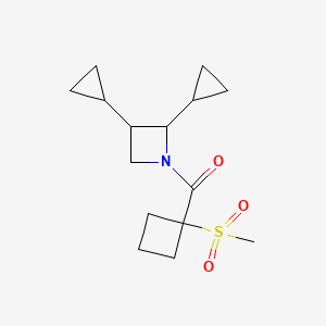 (2,3-Dicyclopropylazetidin-1-yl)-(1-methylsulfonylcyclobutyl)methanone