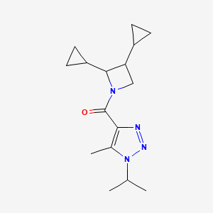 (2,3-Dicyclopropylazetidin-1-yl)-(5-methyl-1-propan-2-yltriazol-4-yl)methanone