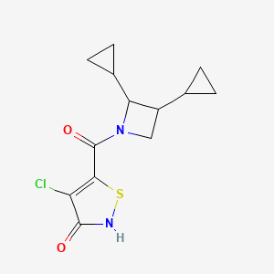 4-Chloro-5-(2,3-dicyclopropylazetidine-1-carbonyl)-1,2-thiazol-3-one