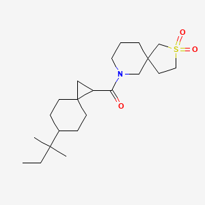 (2,2-Dioxo-2lambda6-thia-9-azaspiro[4.5]decan-9-yl)-[6-(2-methylbutan-2-yl)spiro[2.5]octan-2-yl]methanone