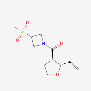 [(2S,3R)-2-ethenyloxolan-3-yl]-(3-ethylsulfonylazetidin-1-yl)methanone