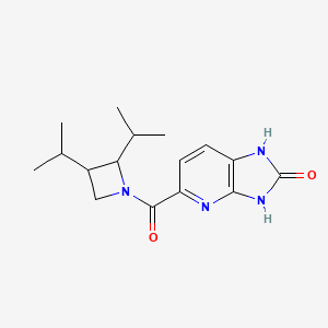 5-[2,3-Di(propan-2-yl)azetidine-1-carbonyl]-1,3-dihydroimidazo[4,5-b]pyridin-2-one