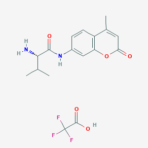 molecular formula C17H19F3N2O5 B067990 (S)-2-氨基-3-甲基-N-(4-甲基-2-氧代-2H-色烯-7-基)丁酰胺 2,2,2-三氟乙酸盐 CAS No. 191723-67-8