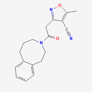 5-methyl-3-[2-oxo-2-(2,4,5,6-tetrahydro-1H-3-benzazocin-3-yl)ethyl]-1,2-oxazole-4-carbonitrile