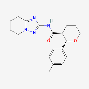 (2S,3S)-2-(4-methylphenyl)-N-(5,6,7,8-tetrahydro-[1,2,4]triazolo[1,5-a]pyridin-2-yl)oxane-3-carboxamide