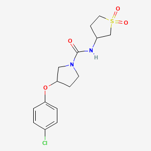 3-(4-chlorophenoxy)-N-(1,1-dioxothiolan-3-yl)pyrrolidine-1-carboxamide