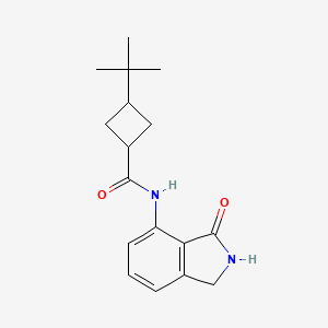 3-tert-butyl-N-(3-oxo-1,2-dihydroisoindol-4-yl)cyclobutane-1-carboxamide