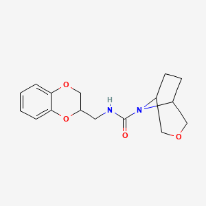 N-(2,3-dihydro-1,4-benzodioxin-3-ylmethyl)-3-oxa-8-azabicyclo[3.2.1]octane-8-carboxamide