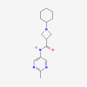 1-cyclohexyl-N-(2-methylpyrimidin-5-yl)azetidine-3-carboxamide