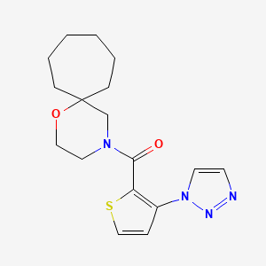 1-Oxa-4-azaspiro[5.6]dodecan-4-yl-[3-(triazol-1-yl)thiophen-2-yl]methanone