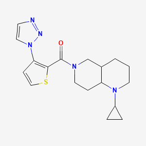 (1-Cyclopropyl-2,3,4,4a,5,7,8,8a-octahydro-1,6-naphthyridin-6-yl)-[3-(triazol-1-yl)thiophen-2-yl]methanone