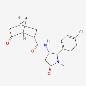 (1R,4S)-N-[2-(4-chlorophenyl)-1-methyl-5-oxopyrrolidin-3-yl]-6-oxobicyclo[2.2.1]heptane-2-carboxamide