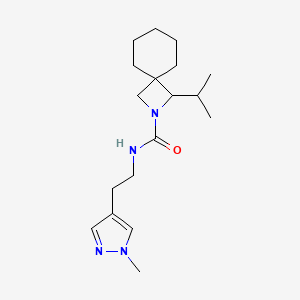 N-[2-(1-methylpyrazol-4-yl)ethyl]-3-propan-2-yl-2-azaspiro[3.5]nonane-2-carboxamide