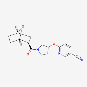 6-[1-[(1S,2R,4R)-7-oxabicyclo[2.2.1]heptane-2-carbonyl]pyrrolidin-3-yl]oxypyridine-3-carbonitrile