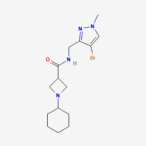 N-[(4-bromo-1-methylpyrazol-3-yl)methyl]-1-cyclohexylazetidine-3-carboxamide