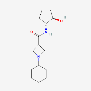 1-cyclohexyl-N-[(1R,2R)-2-hydroxycyclopentyl]azetidine-3-carboxamide