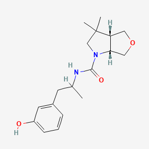 (3aS,6aR)-N-[1-(3-hydroxyphenyl)propan-2-yl]-3,3-dimethyl-3a,4,6,6a-tetrahydro-2H-furo[3,4-b]pyrrole-1-carboxamide