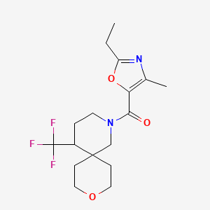 (2-Ethyl-4-methyl-1,3-oxazol-5-yl)-[5-(trifluoromethyl)-9-oxa-2-azaspiro[5.5]undecan-2-yl]methanone