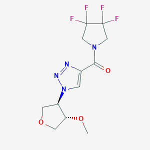 [1-[(3R,4S)-4-methoxyoxolan-3-yl]triazol-4-yl]-(3,3,4,4-tetrafluoropyrrolidin-1-yl)methanone