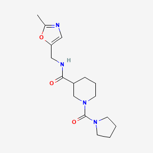 N-[(2-methyl-1,3-oxazol-5-yl)methyl]-1-(pyrrolidine-1-carbonyl)piperidine-3-carboxamide