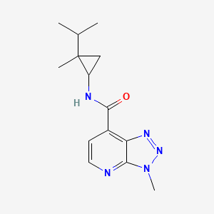 3-methyl-N-(2-methyl-2-propan-2-ylcyclopropyl)triazolo[4,5-b]pyridine-7-carboxamide