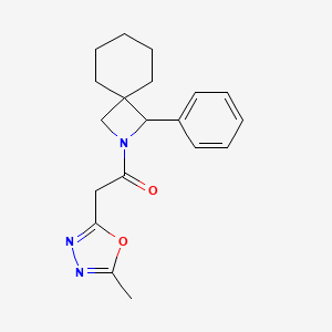 2-(5-Methyl-1,3,4-oxadiazol-2-yl)-1-(3-phenyl-2-azaspiro[3.5]nonan-2-yl)ethanone