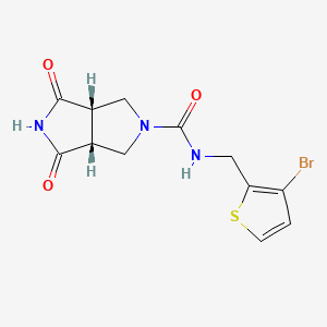 (3aR,6aS)-N-[(3-bromothiophen-2-yl)methyl]-1,3-dioxo-3a,4,6,6a-tetrahydropyrrolo[3,4-c]pyrrole-5-carboxamide