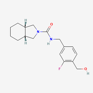 (3aS,7aR)-N-[[3-fluoro-4-(hydroxymethyl)phenyl]methyl]-1,3,3a,4,5,6,7,7a-octahydroisoindole-2-carboxamide