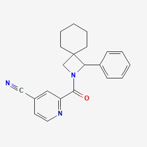 2-(3-Phenyl-2-azaspiro[3.5]nonane-2-carbonyl)pyridine-4-carbonitrile