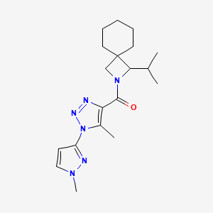 [5-Methyl-1-(1-methylpyrazol-3-yl)triazol-4-yl]-(3-propan-2-yl-2-azaspiro[3.5]nonan-2-yl)methanone