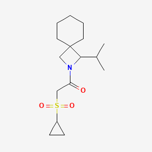 2-Cyclopropylsulfonyl-1-(3-propan-2-yl-2-azaspiro[3.5]nonan-2-yl)ethanone