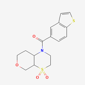 1-benzothiophen-5-yl-(4,4-dioxo-3,4a,5,7,8,8a-hexahydro-2H-pyrano[3,4-b][1,4]thiazin-1-yl)methanone