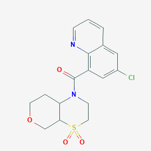 (6-chloroquinolin-8-yl)-(4,4-dioxo-3,4a,5,7,8,8a-hexahydro-2H-pyrano[3,4-b][1,4]thiazin-1-yl)methanone