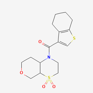 (4,4-dioxo-3,4a,5,7,8,8a-hexahydro-2H-pyrano[3,4-b][1,4]thiazin-1-yl)-(4,5,6,7-tetrahydro-1-benzothiophen-3-yl)methanone