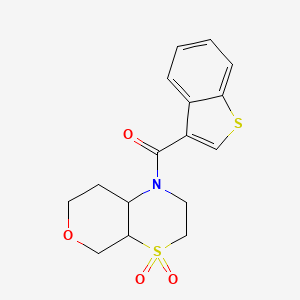 1-benzothiophen-3-yl-(4,4-dioxo-3,4a,5,7,8,8a-hexahydro-2H-pyrano[3,4-b][1,4]thiazin-1-yl)methanone