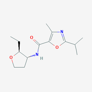 N-[(2S,3R)-2-ethyloxolan-3-yl]-4-methyl-2-propan-2-yl-1,3-oxazole-5-carboxamide