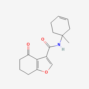 N-(1-methylcyclohex-3-en-1-yl)-4-oxo-6,7-dihydro-5H-1-benzofuran-3-carboxamide