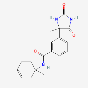 N-(1-methylcyclohex-3-en-1-yl)-3-(4-methyl-2,5-dioxoimidazolidin-4-yl)benzamide