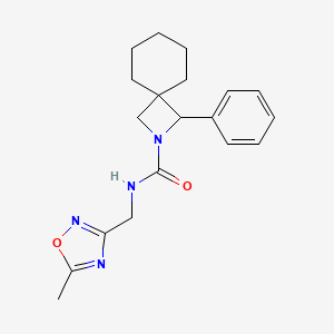 N-[(5-methyl-1,2,4-oxadiazol-3-yl)methyl]-3-phenyl-2-azaspiro[3.5]nonane-2-carboxamide