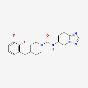 4-[(2,3-difluorophenyl)methyl]-N-(5,6,7,8-tetrahydro-[1,2,4]triazolo[1,5-a]pyridin-6-yl)piperidine-1-carboxamide