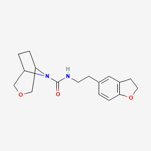 N-[2-(2,3-dihydro-1-benzofuran-5-yl)ethyl]-3-oxa-8-azabicyclo[3.2.1]octane-8-carboxamide