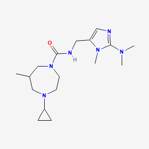 4-cyclopropyl-N-[[2-(dimethylamino)-3-methylimidazol-4-yl]methyl]-6-methyl-1,4-diazepane-1-carboxamide