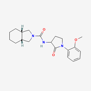 (3aS,7aR)-N-[1-(2-methoxyphenyl)-2-oxopyrrolidin-3-yl]-1,3,3a,4,5,6,7,7a-octahydroisoindole-2-carboxamide