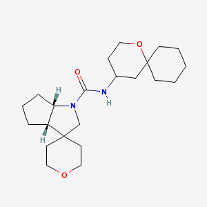 (3aS,6aS)-N-(1-oxaspiro[5.5]undecan-4-yl)spiro[2,3a,4,5,6,6a-hexahydrocyclopenta[b]pyrrole-3,4'-oxane]-1-carboxamide