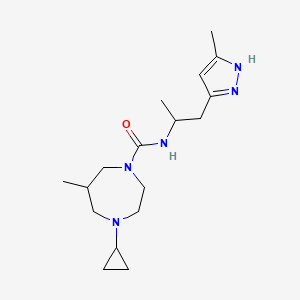 4-cyclopropyl-6-methyl-N-[1-(5-methyl-1H-pyrazol-3-yl)propan-2-yl]-1,4-diazepane-1-carboxamide